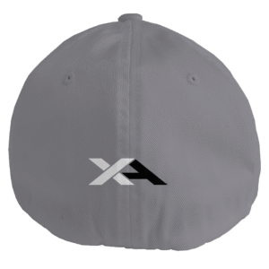 fitted cap alternating contrast logo