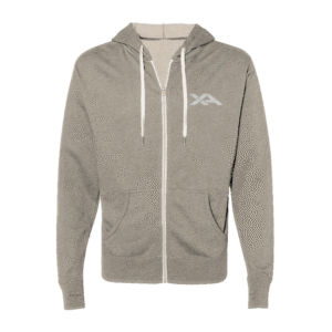 Heathered French Terry Full-Zip Hooded Sweatshirt
