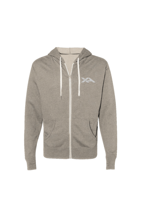 Heathered French Terry Full-Zip Hooded Sweatshirt
