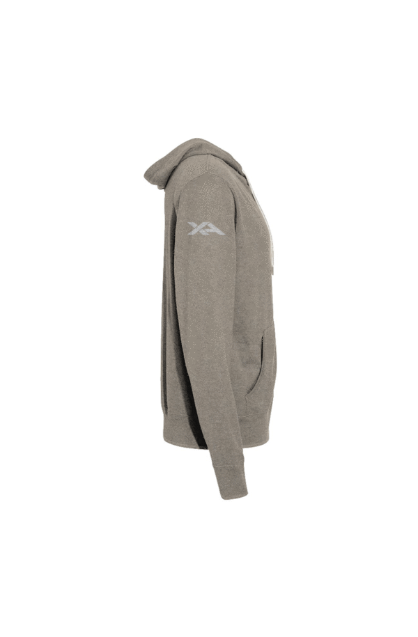 Heathered French Terry Full-Zip Hooded Sweatshirt