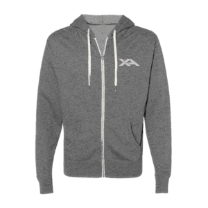 Heathered French Terry Full-Zip Hooded Sweatshirt